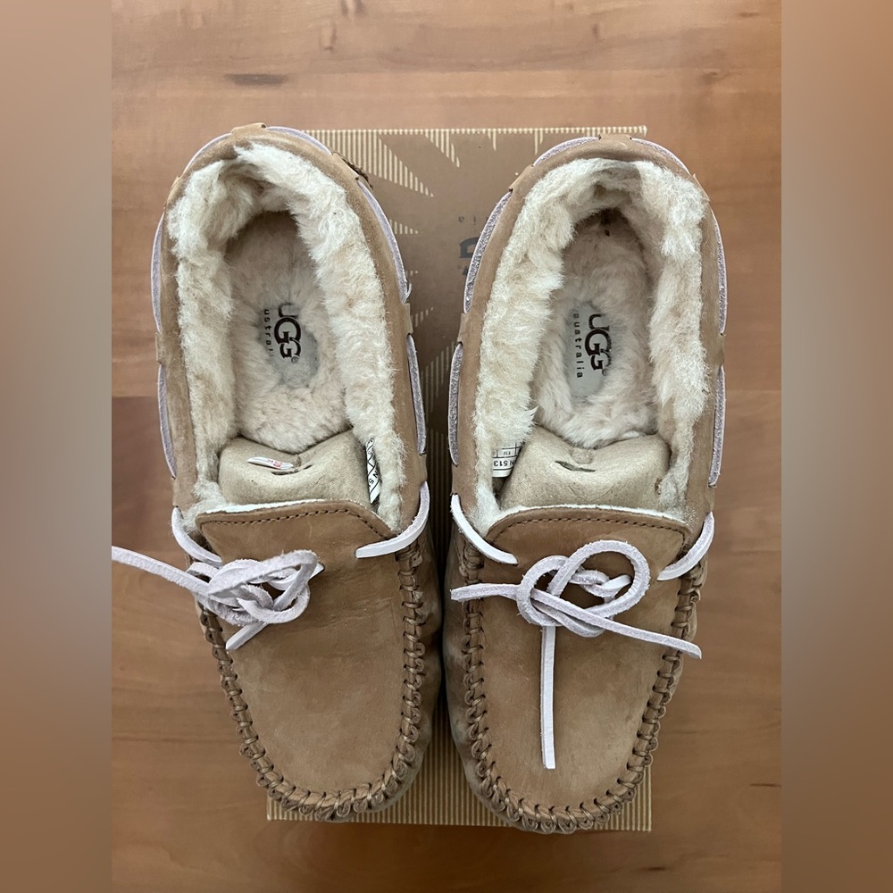 UGG Dakota Faux Shearling-Lined Suede Slippers